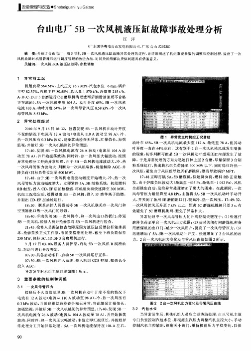 台山电厂5B一次风机液压缸故障事故处理分析