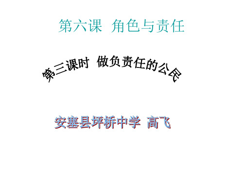九年级政治做负责任的公民