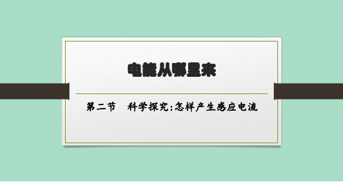 沪科版初中物理九年级全一册精品教学课件 第十八章 电能从哪里来 第二节 科学探究 怎样产生感应电流