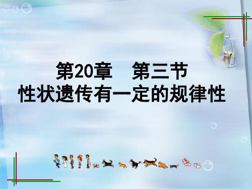 北师大版生物八年级上册20.3《性状遗传有一定的规律性》 课件(共19张PPT)