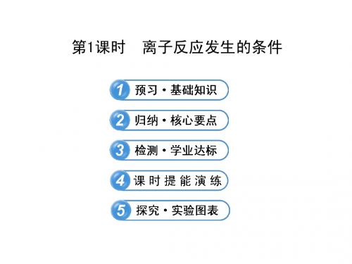 鲁科版化学选修四：3.4.1 离子反应发生的条件ppt课件