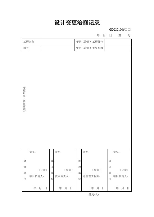 甲方与施工方洽谈表