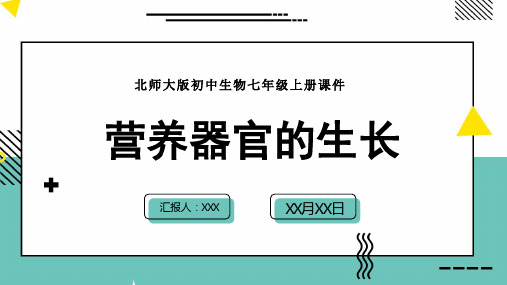 北师大版初中生物七年级上册课件营养器官的生长PPT模板