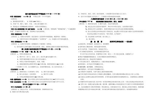 鸦片战争签定的不平等条约