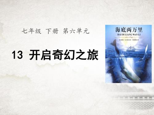 人教版七年级语文下册(2016部编版)第六单元名著导读《海底两万里》(22张ppt)