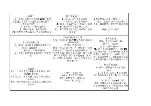 吃货攻略