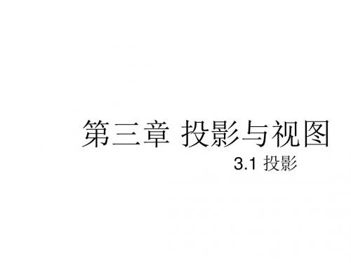 2019届九年级数学湘教版下册课件:3.1 投影 (共10张PPT)