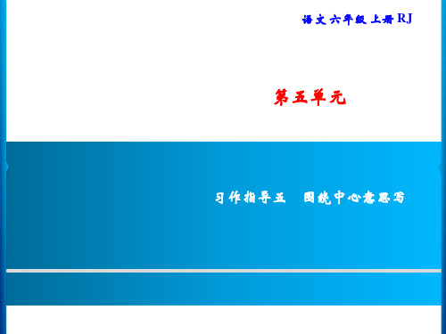 第5单元 习作指导五 围绕中心意思写