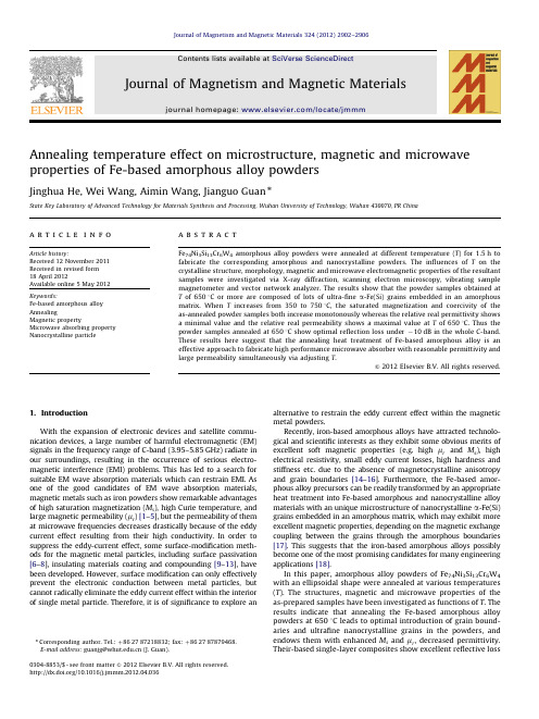 Annealing temperature effect on microstructure, magnetic and microwave