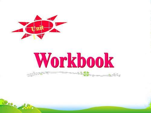 人教版高中英语必修一课件Unit+1+FriendshipP5+Workbook