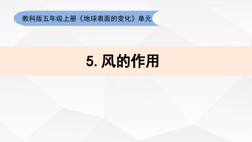 五年级上册科学地球表面及其变化课件