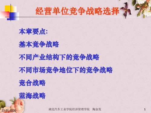 企业竞争战略选择培训课程(PPT 108页)