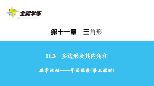 人教版数学八年级上册数学活动——平面镶嵌(第三课时)课件