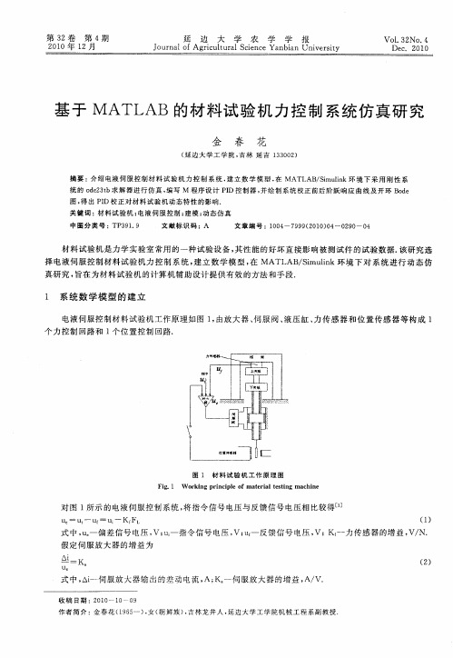 基于MATLAB的材料试验机力控制系统仿真研究