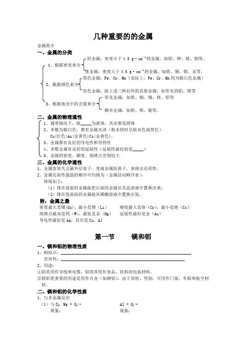 几种重要的金属材料