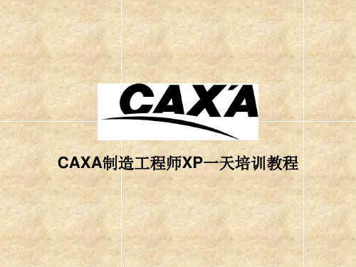 CAXA制造工程师XP快速入门教程.pptx