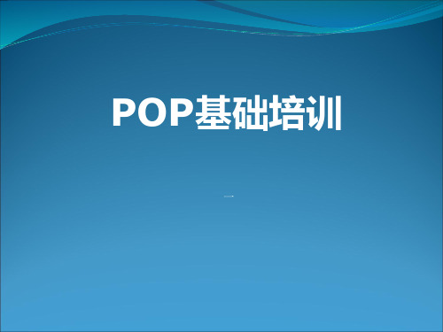 POP基础培训1