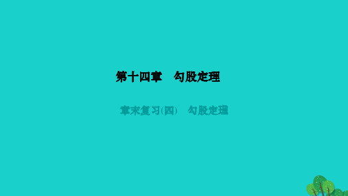 数学上册第十四章勾股定理章末复习作业课件华东师大版