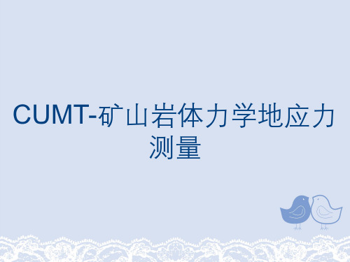 CUMT-矿山岩体力学地应力测量