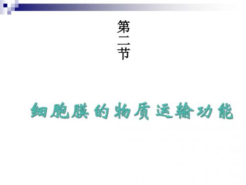 3.1.2细胞膜的物质运输功能课件(中图版必修I)