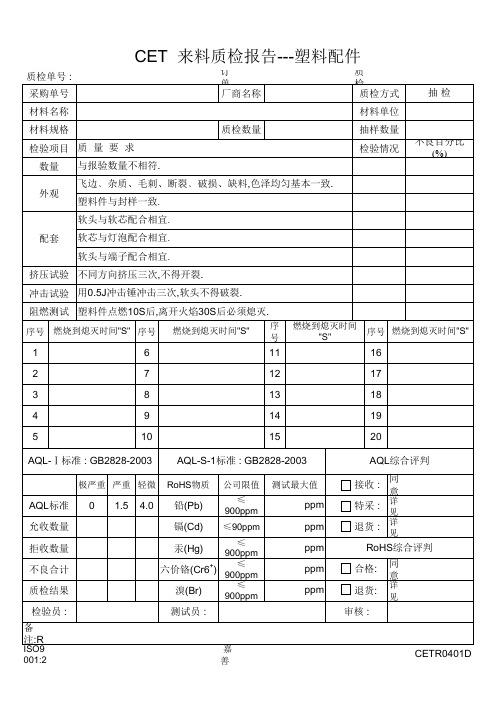 CET来料质检报告-塑胶类