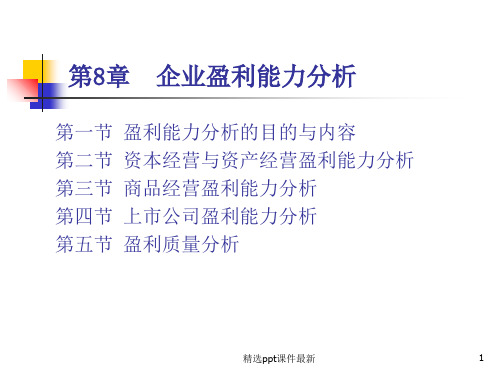 企业盈利能力分析PPT课件