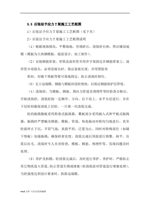 后张法予应力T梁施工工艺