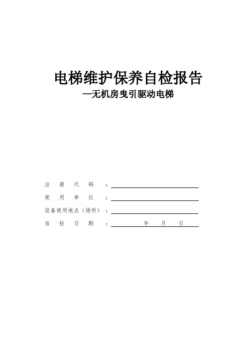 4.1版电梯自检报告(定检-无机房)