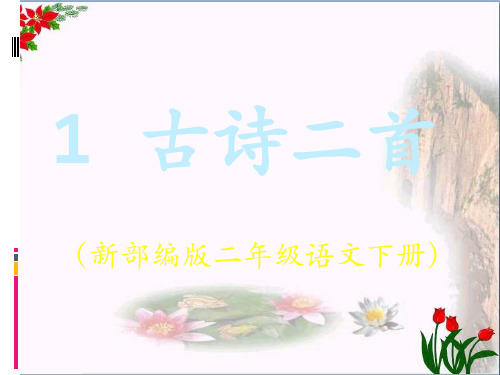 二年级语文下册 第一课《古诗二首》 ()人教(部编版)PPT 优秀课件
