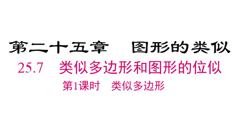 冀教版九年级上册相似多边形课件