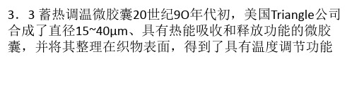 微胶囊在非织造布功能后整理中的应用