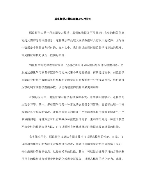 弱监督学习算法详解及应用技巧(Ⅱ)