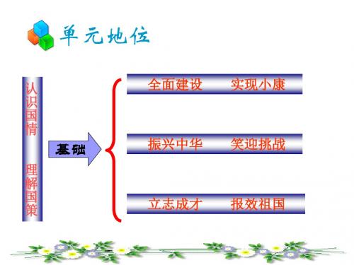 粤教九年级全册第一单元《认识国情了解制度》复习课件共27张ppt