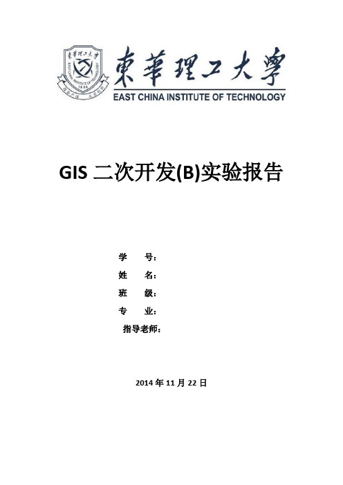 GIS二次开发(B)实验报告