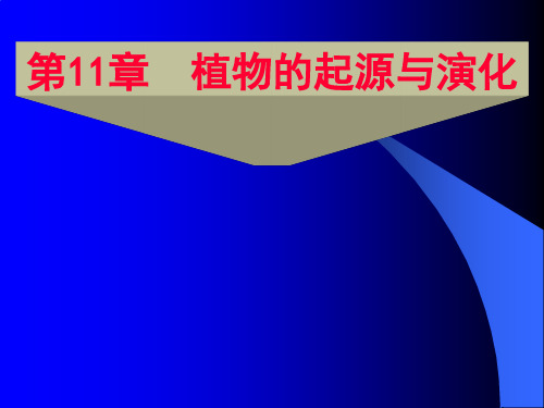 植物的起源与演化