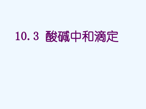 沪教版化学高二上10.3 《酸碱中和滴定》PPT课件