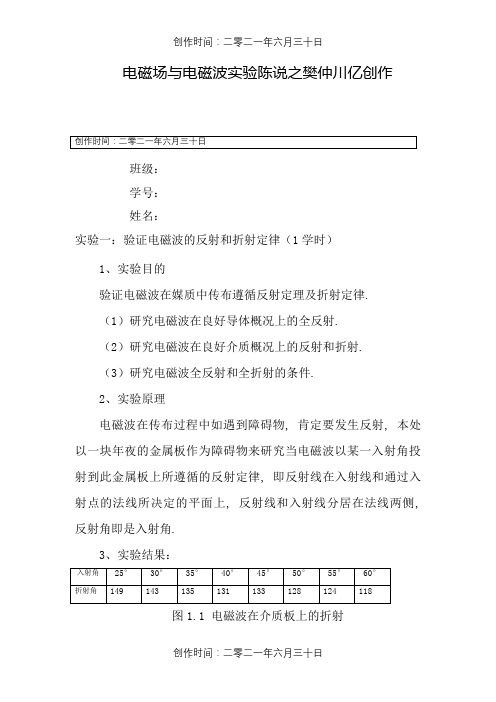 电磁场与电磁波实验报告