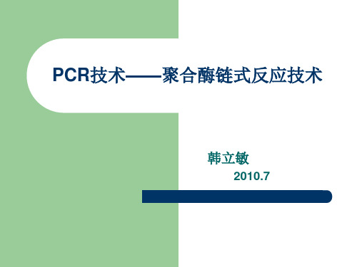 PCR技术原理与过程