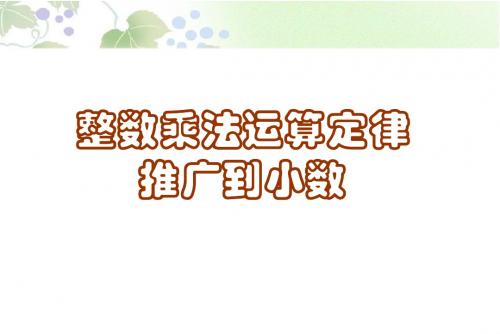 《整数乘法运算定律推广到小数》练习课件