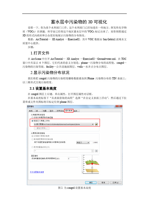 ArcGIS中蓄水层中污染物的3D可视化