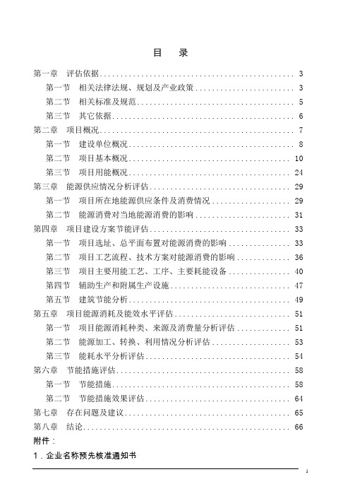 维生素B3及其中间体项目项目申请报告节能评估