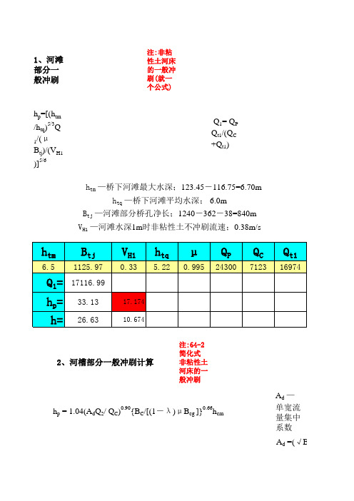 自己的冲刷公式