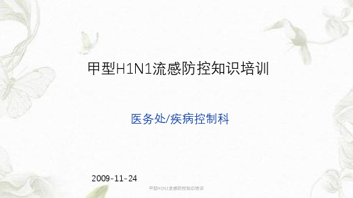 甲型H1N1流感防控知识培训PPT课件