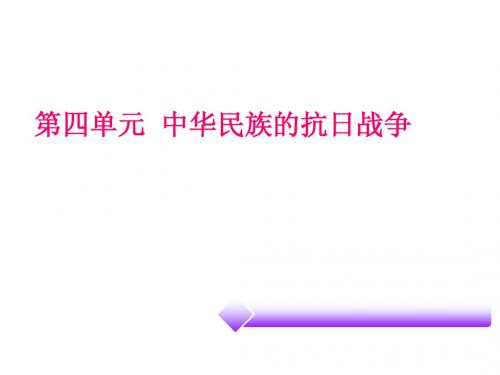 《广东中考必备·历史》复习课件 第二部分 中国近代史  第四单元  中华民族的抗日战争(共19张PPT)