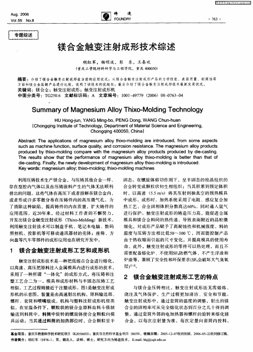 镁合金触变注射成形技术综述