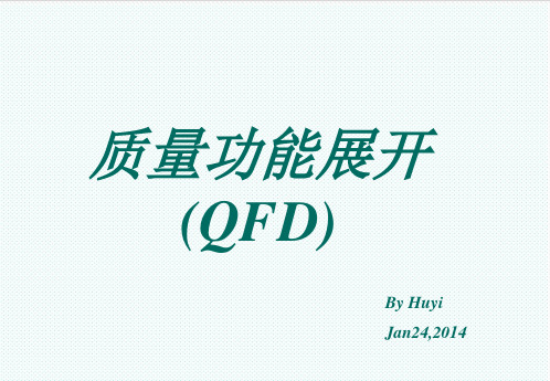 QFD质量功能展开-XXXX0124质量功能展开QFD 精品