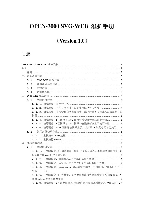 OPEN3000SVGWEB维护手册Version10