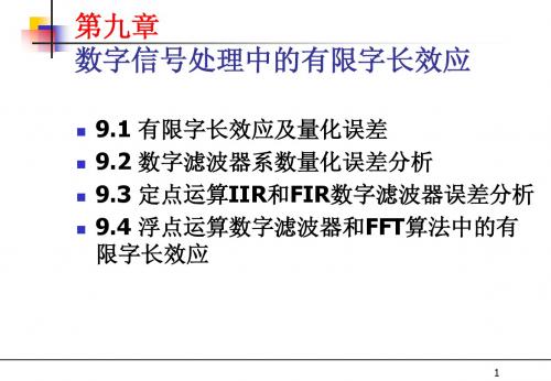 数字信号处理中的有限字长效应