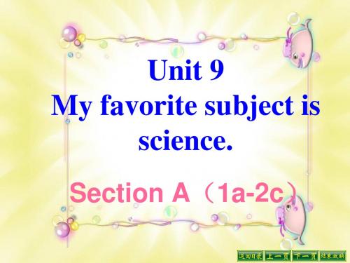 Unit 9 My favorite subject is science (1a-2c)