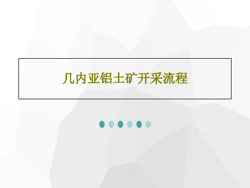 几内亚铝土矿开采流程共41页PPT